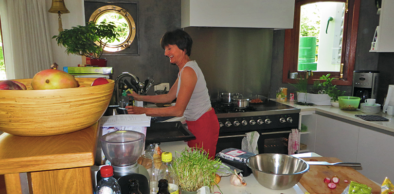 Chef Patsie in her kitchen