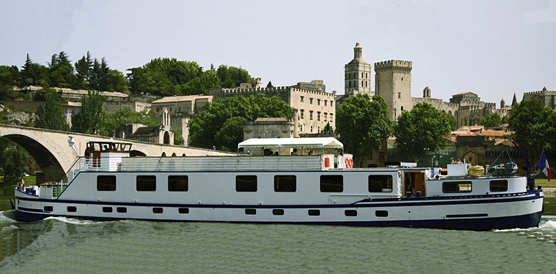 Napoleon barge cruise on Rhone River, Provence, France