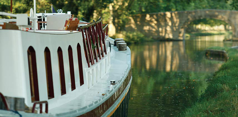 Alouette moored on Canal du Midi
