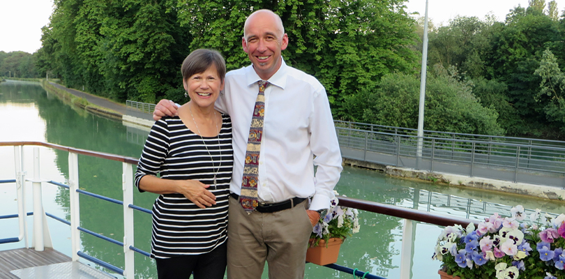 Aboard Penache with Beth and Captain Alan