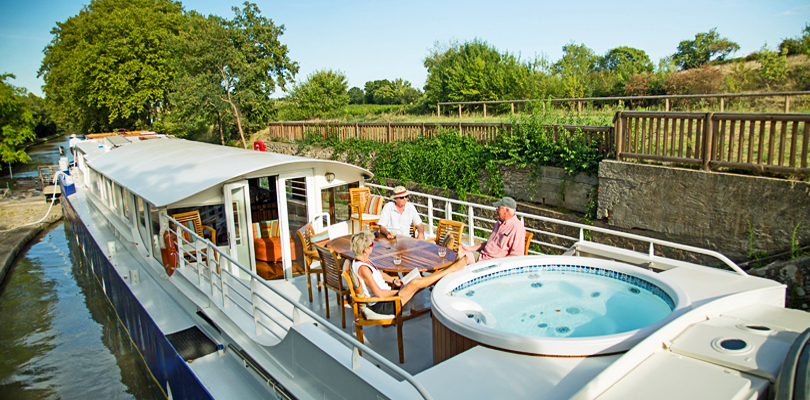 Relaxing on deck