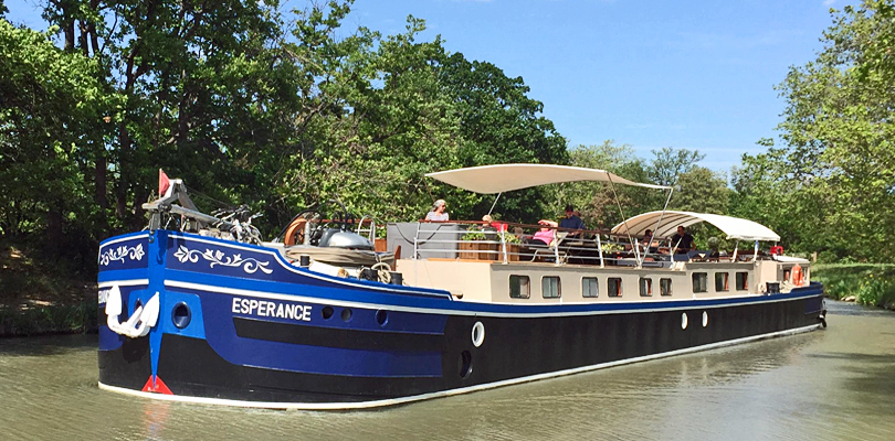 Esperance barge cruise on Canal du Midi in the South of France