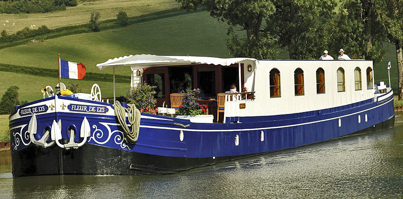 Fleur de Lys barge cruise on Saone River, Burgundy Canal and Canal du Centre