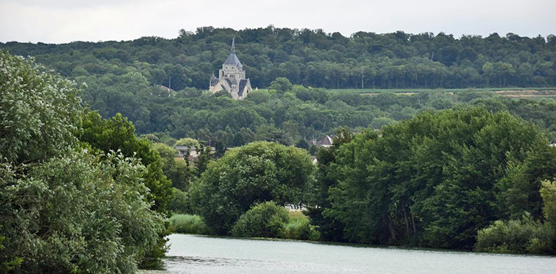Johanna on the Marne River near Dormans