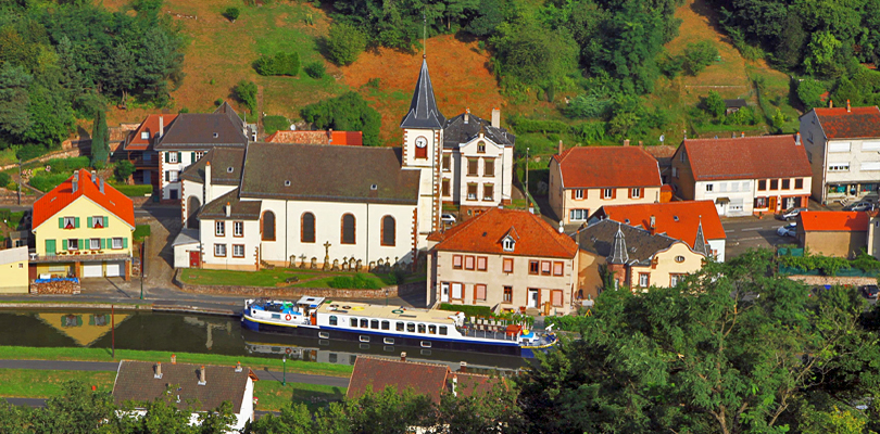 Village of Lutzelbourg in Alsace