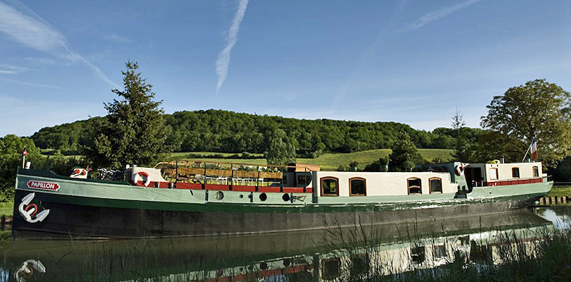 Papillon barge cruise on Canal du Bourgogne, Southern Burgundy