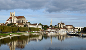 Auxerre borders the Yonne River