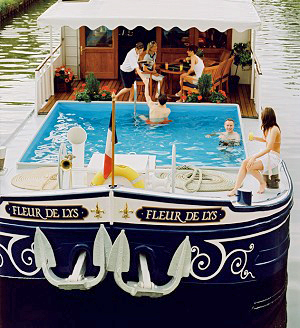 Fleur de Lys large deck spa