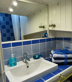 All ensuite cabins aboard barge Caroline