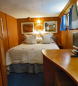 Napoleon queen bedded stateroms with ensuite bathrooms