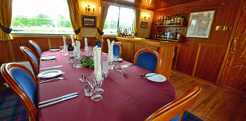 Scottish Highlander dining