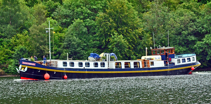 Scottish Highlander barge cruise on the Caledonian Canal, Scotland